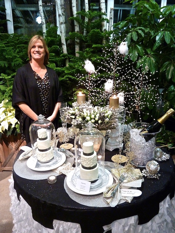Holiday tabletop with cloches All white holiday table