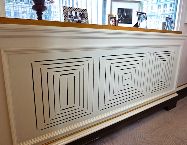 Radiator cover designed by Richard Keith Langham for the boutique Elegant radiator covers