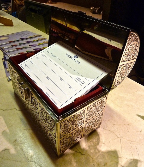 customer cards in silver case Verdura