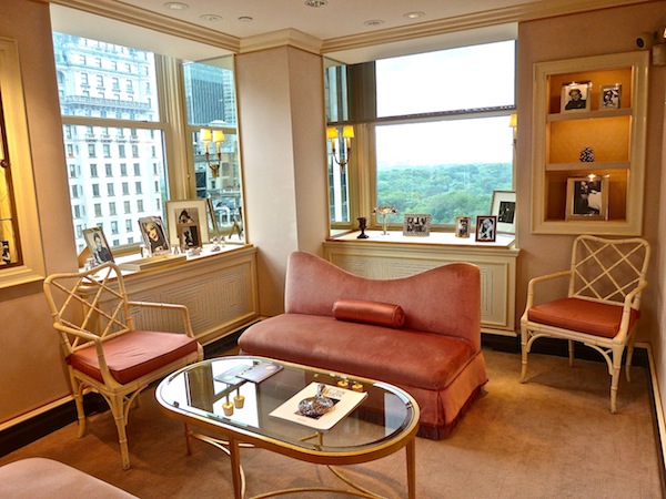 Pink room in their NYC boutique Richard Keith Langham designed boutique