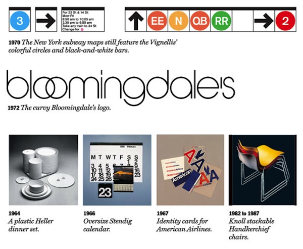 Vignelli designs Massimo and Lella Vignelli designs