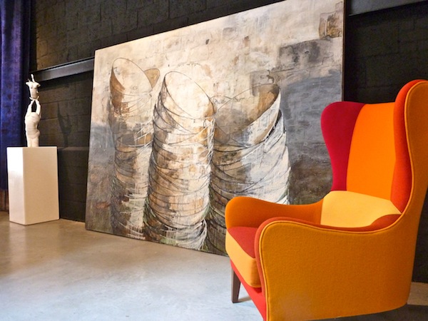 Voce di Marie's Corner furniture, Paul Manes painting and Jocelyn Braxton Armstrong sculpture