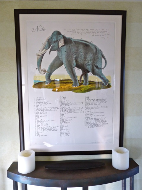 Walton Ford print at Peter Fasano's house