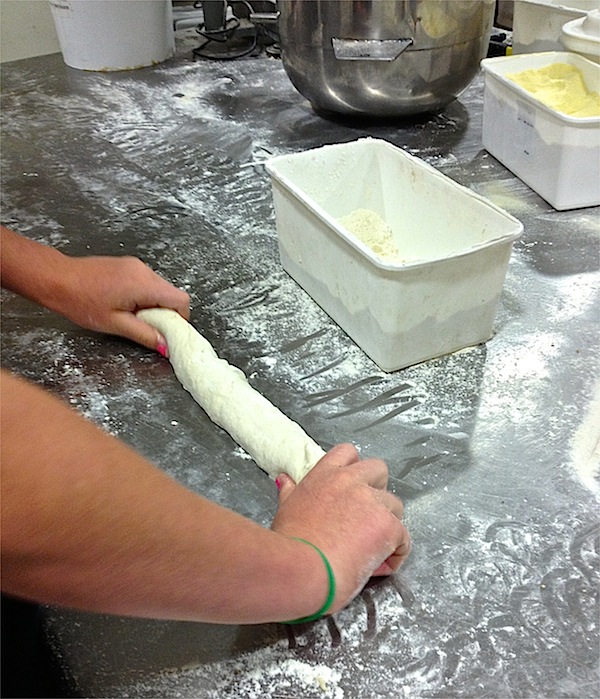 rolling out the baguette dough what to do in Paris