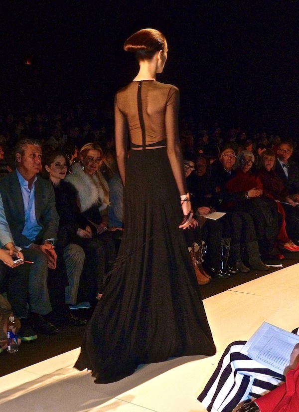 Chado Ralph Rucci black mesh and matte jersey gown for fall 2013 Ralph Rucci