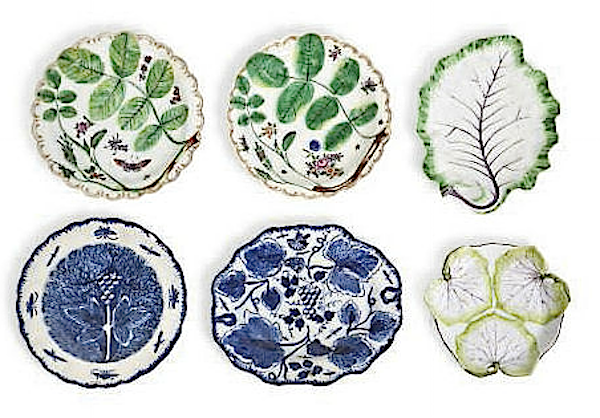 english porcelain leaf dishes at Christie's Christie's