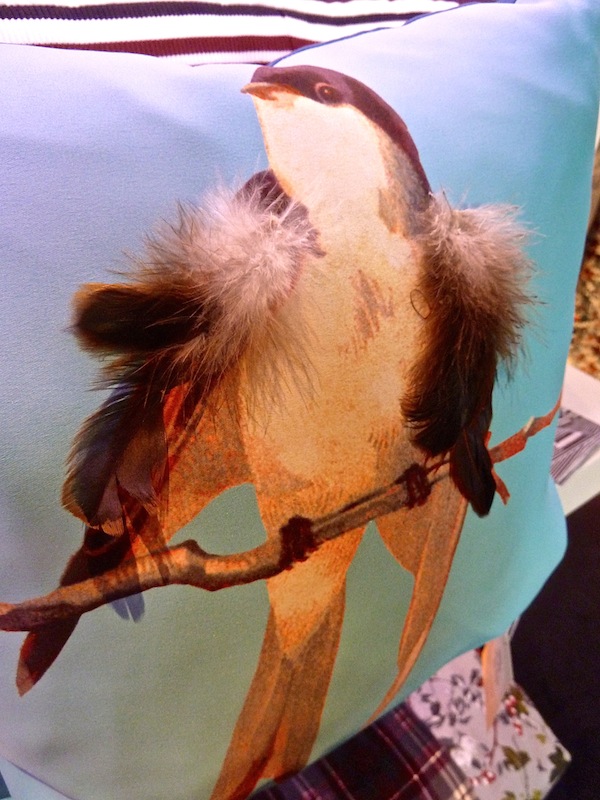 Jean Paul Gaultier feathered pillow from Lelievre Paris Deco Off