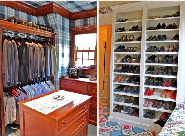 His and her closets in Diamond Baratta designed house Luxury custom closets