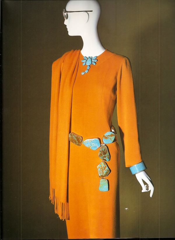 Iris Apfel outfit from Eric Boman's Rare Bird of Fashion Iris Apfel talk with Dara Caponigro of Veranda at Sothebys