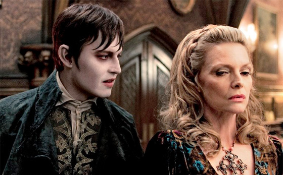 Johnny Depp and Michelle Pfeiffer in Dark Shadows