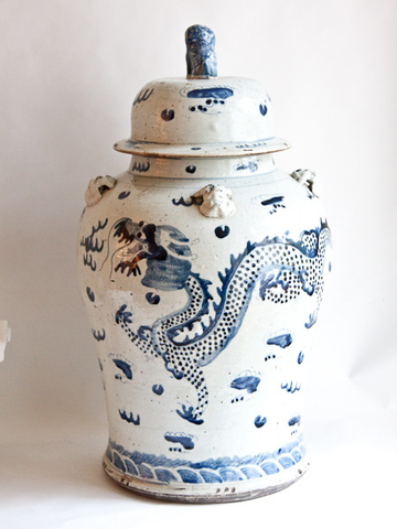 Antique Dragon temple jars from Taigan chinese new year