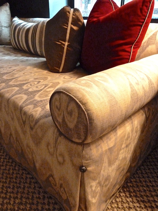 sofa inverted pleat detail ELLE DECOR Designer Visions showcase
