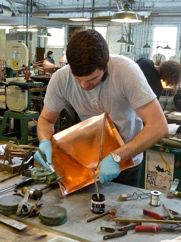soldering at Urban Electric Co. Urban Electric Co.