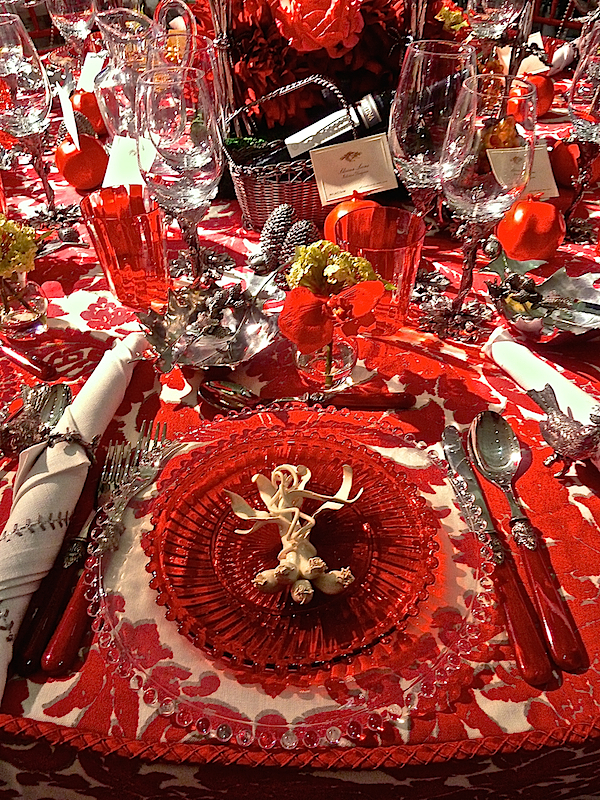 Silvina Leone table at the Red Cross Red & White Ball 2014