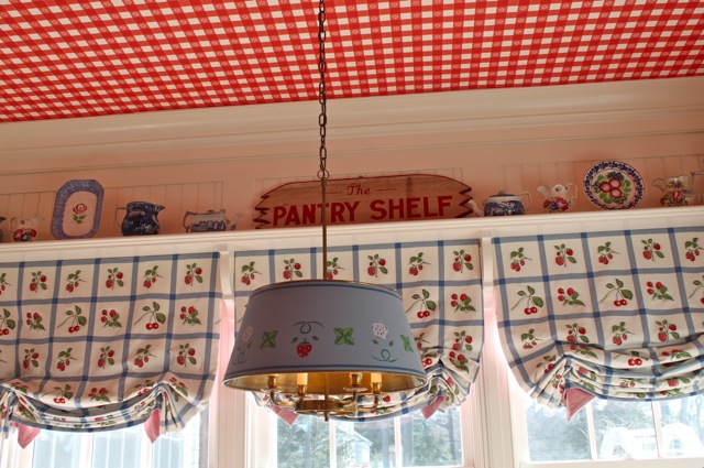 Custom tole lamp in Diamond Baratta kitchen Tole Kitchen lamp