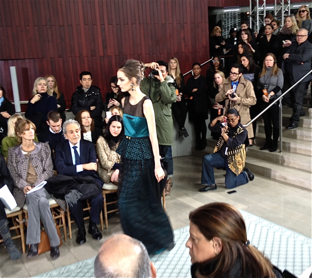 Tory Burch tulle and charmeuse embroidered dress fall 2012