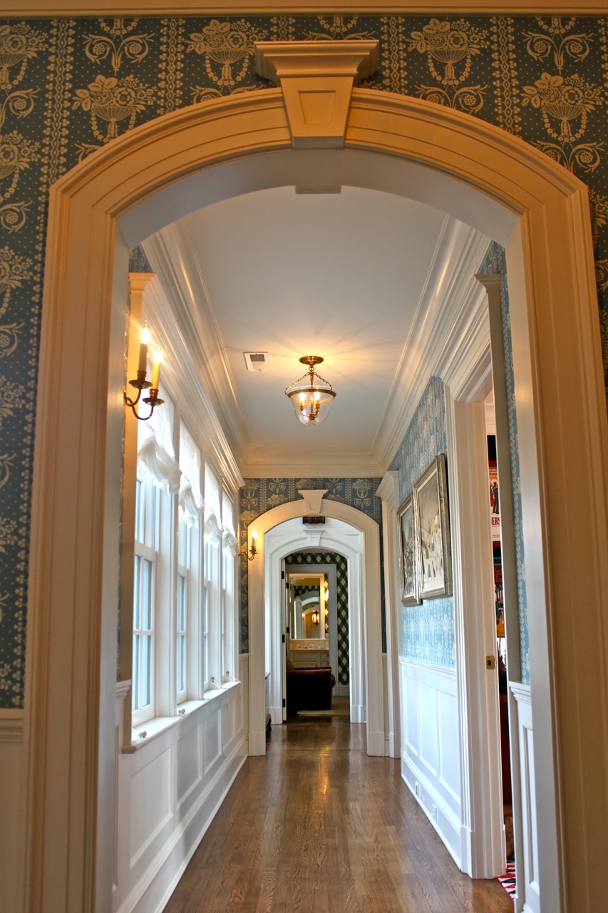 Upstairs hall enfilade Diamond Baratta designed house in Connecticut