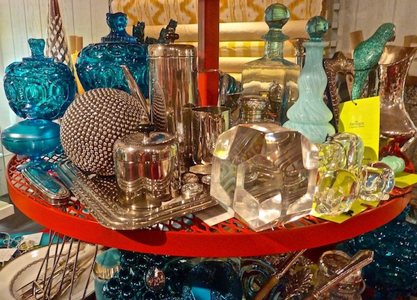 vintage blue accessories christmas boutique